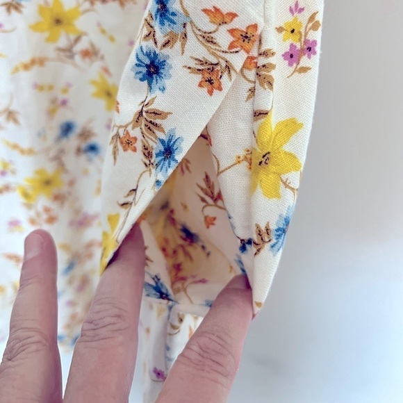 Old Navy Yellow Floral Cami Linen Pockets Dress Size S - Picture 6 of 9